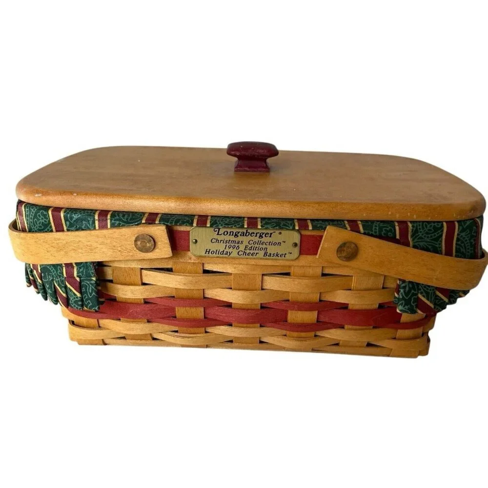 Longaberger Holiday Cheer Basket Christmas Collection 1996 Edition w/ Lid/Insert